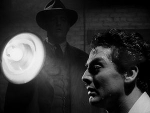 Cinematic representation of interrogation lighting
