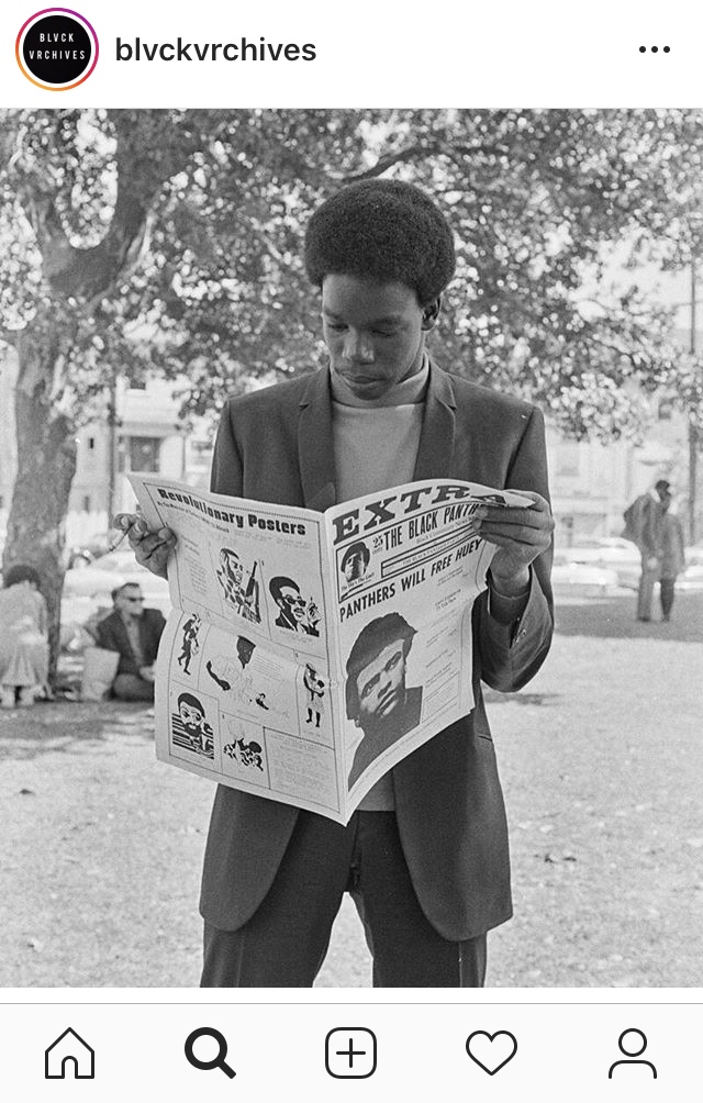 Caption reads: "Oakland, California. Photographs from the "Black Panther" series as part of the Ruth-Marion Baruch and Prikle collection (late 1960s). The photographs are held at the University of California at Santa Cruz."